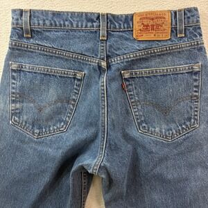 Vintage Levis 517 Bootcut Jeans Men 34x34 Blue Fade Whiskered Cowboy Western 90s